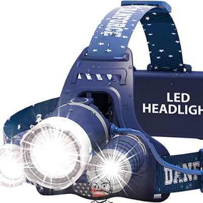 Linterna frontal LED recargable DanForce ultrabrillante de 1080 lúmenes
